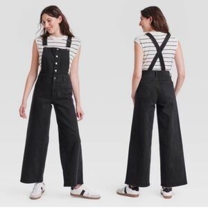 Universal Thread Black Sailor Denim Overalls for Women